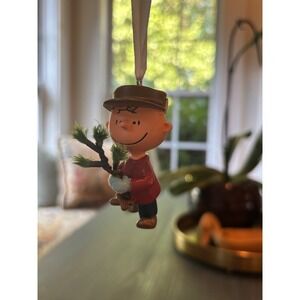 Peanuts Charlie Brown Christmas Ornament with Tree Figurine Holiday Decor